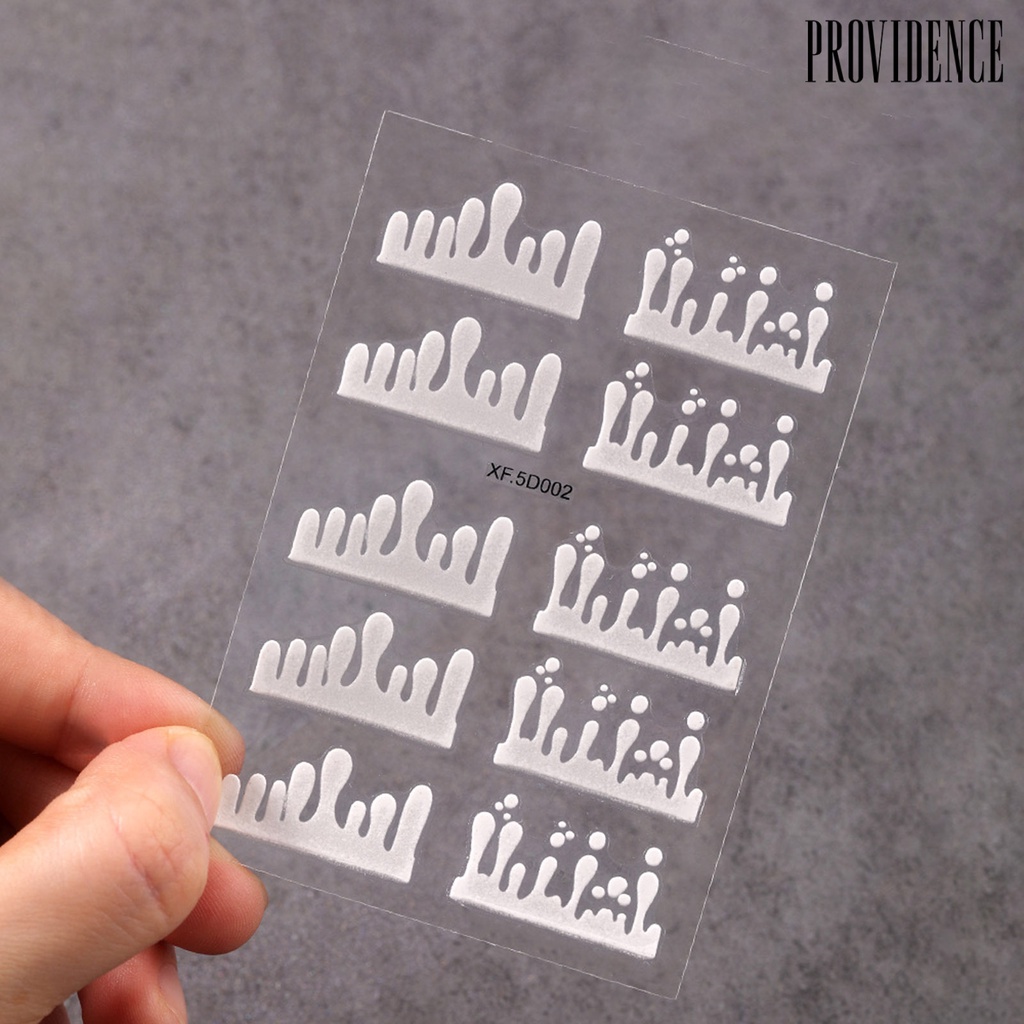 Providence Stiker Kuku 5D Motif Bunga Untuk Nail Art DIY