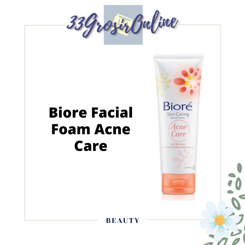 Biore Facial Foam Acne Care / Sabun Cuci Muka Biore / Sabun Untuk Muka Berjerawat / 100gr-40gr / Kao