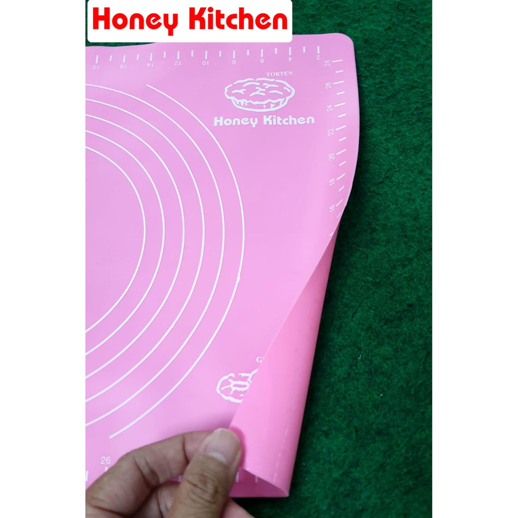 HONEY KITCHEN SILICON MAT 40X30 CM TATAKAN BAKING ROTI PIZZA FONDANT