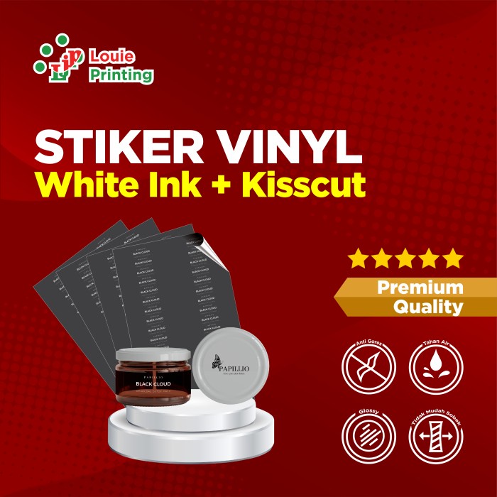 

Louie Printing Cetak Stiker Transparan White Ink A3+ + Kisscut