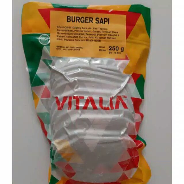 

VITALIA Beef Burger SAPI isi 10pcs 250gr