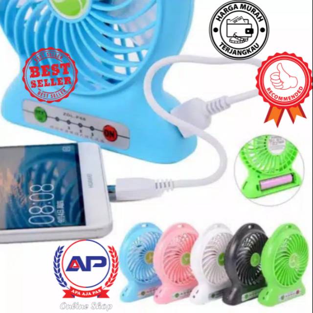 Kipas Angin Mini Bisa Powerbank dan Senter