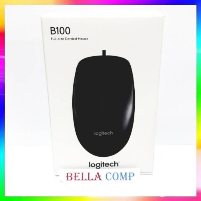 Mouse Logitech B100 Optical USB / Wired Mouse / B100 100% New/Mouse usb murah