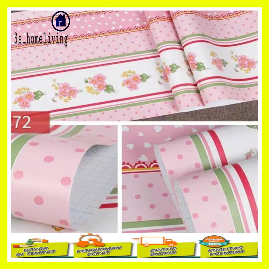 Wallpaper Dinding Bunga Lapis Pink Wallpaper Wallpaper Salur Wallpaper Pink