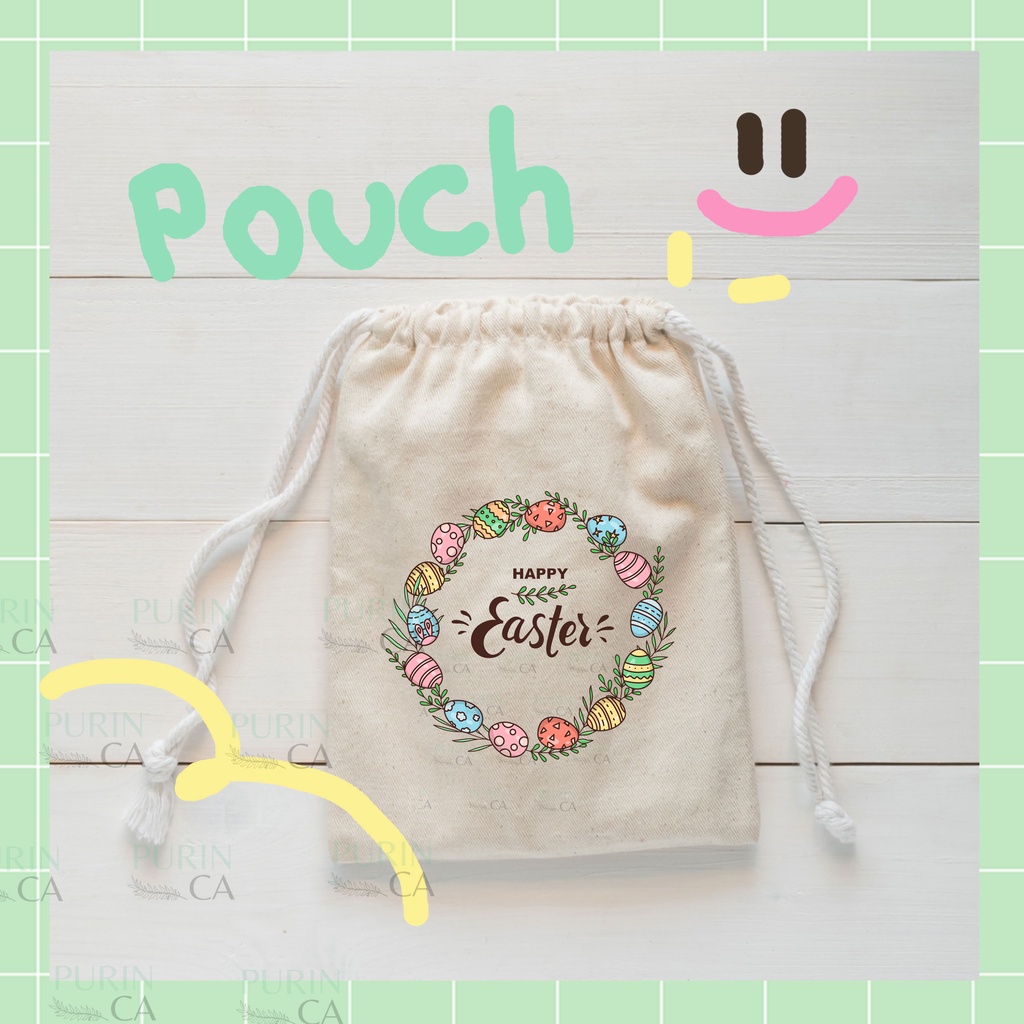 Pouch Serut PASKAH Belacu Gambar EASTER BUNNY