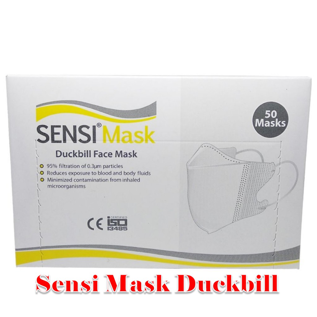 Masker Sensi Duckbill Original Sensi Mask Duckbill 1 box isi 50 pcs