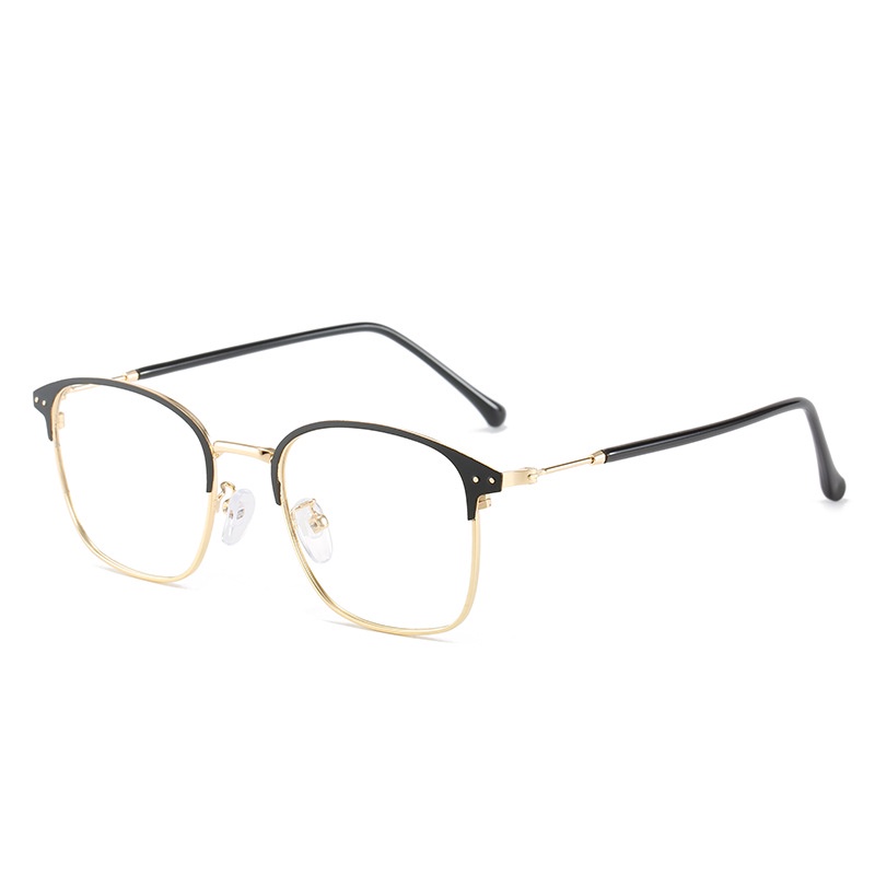 Fashion Kacamata Photochromic Anti-Blue Light 2 in 1 / Kacamata Retro Metal Square