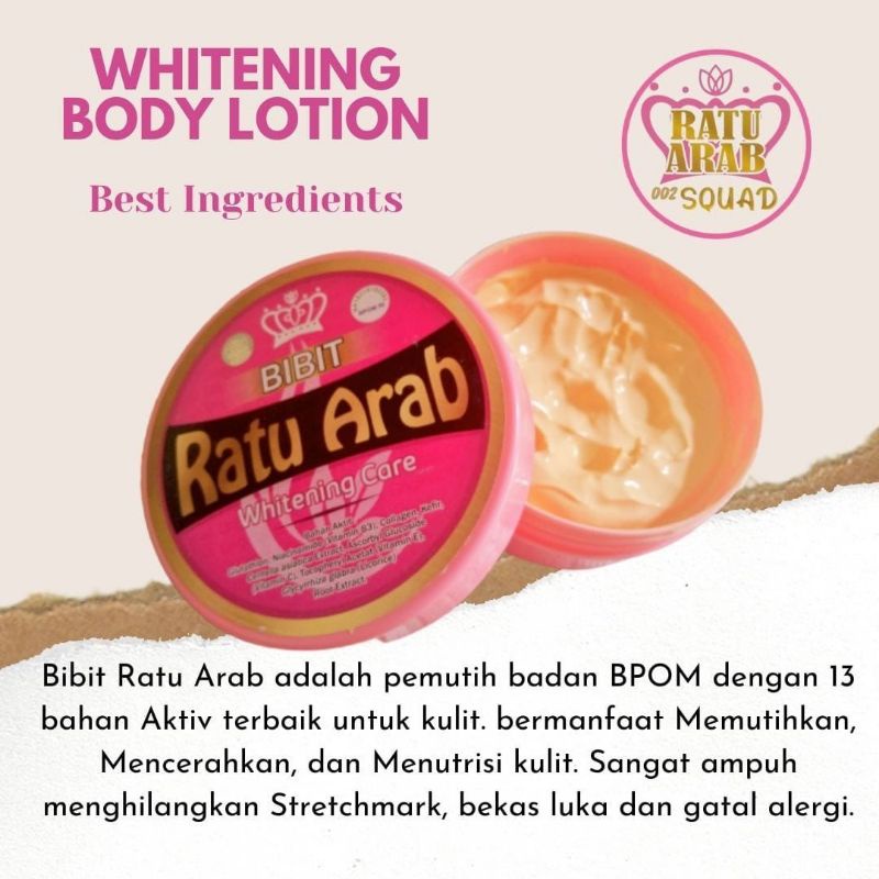 Viral HB BIBIT ARAB ATAU RATU ARAB whitening BPOM