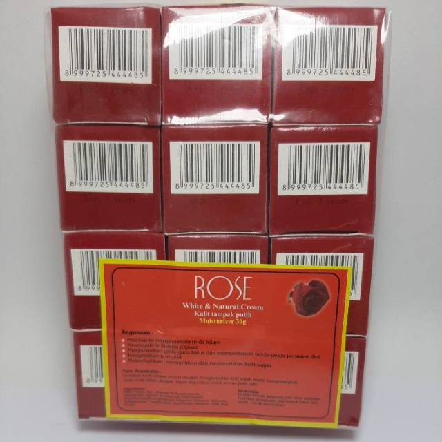 CREAM ROSE ORIGINAL POT TIMBUL LUSINAN