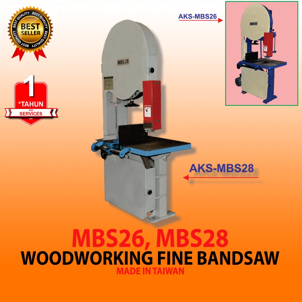 Mesin Benso Pemotong Kayu Gergaji Alat Potong Kayu Wood Working Fine Blade Bandsaw AKS - MBS26