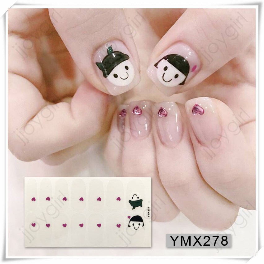 &lt;Jjoygirl&gt;YMX Nail Sticker Motif / Sticker Kuku / Stiker Kuku / Nail Stiker Glitter / Stripes Design