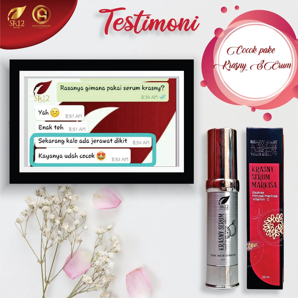 Krasny Serum SR12 - Serum Pencerah Kulit Kering dan Kusam