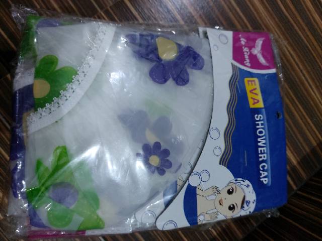 Shower cap motif Bunga / topi mandi