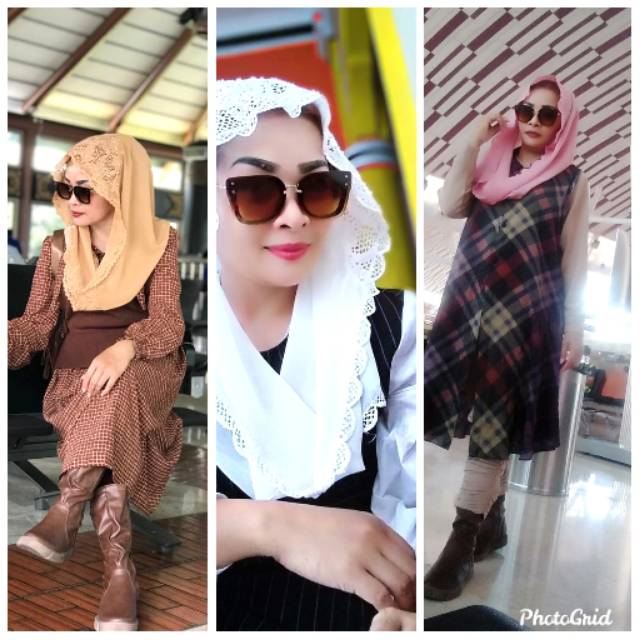 Hijab kalung bordir model Yeni wahid