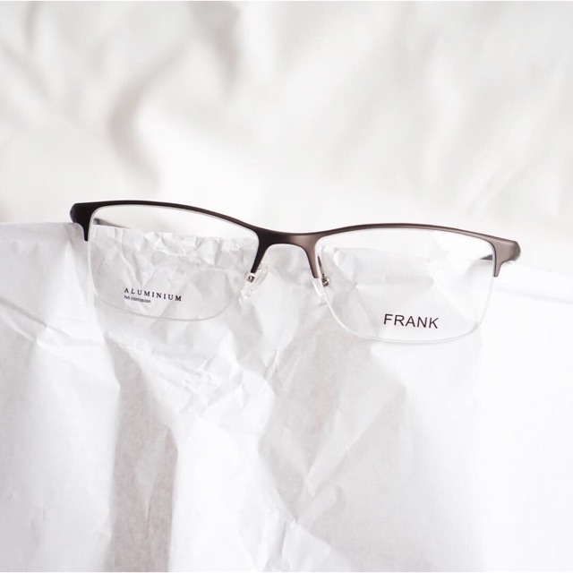 Frame kacamata minus pria half frame (frank alumunium)