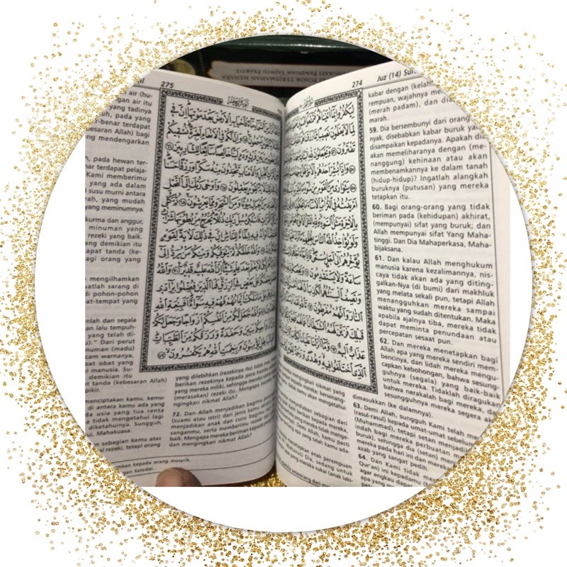 Al Qur’an dan terjemah ayat pojok A6