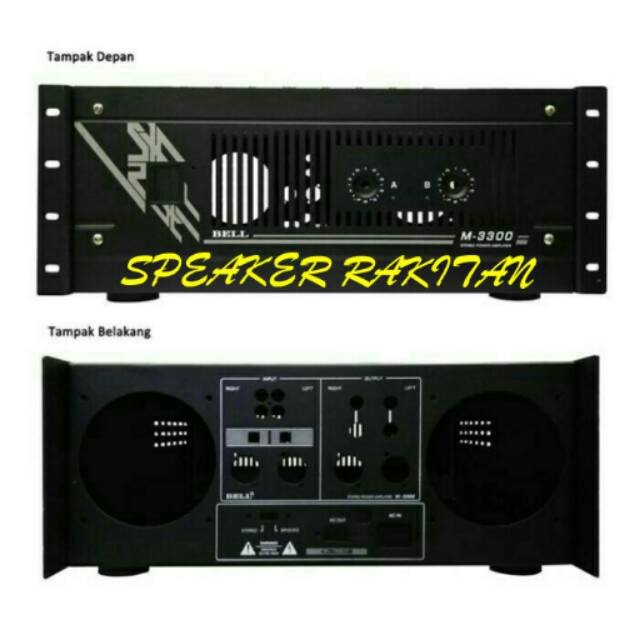 Box Power Audio Amplifier BELL  M-3300