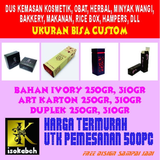 Cetak Kemasan Dus Box  Box Parfum Custom 30ml Liquid