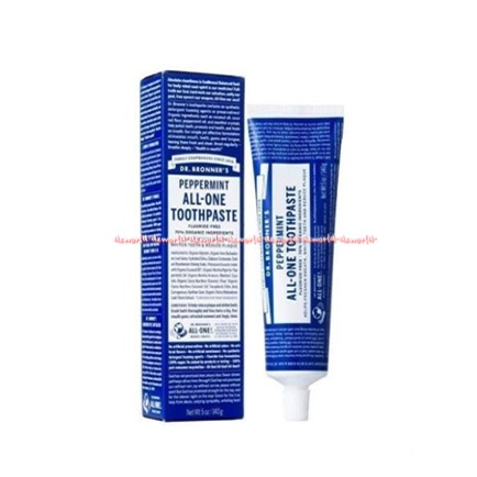 Dr Bronner's 140gr Peppermint All One Toothpaste Odol Pasta Gigi Dr Bronners Drbroner Pepper mint