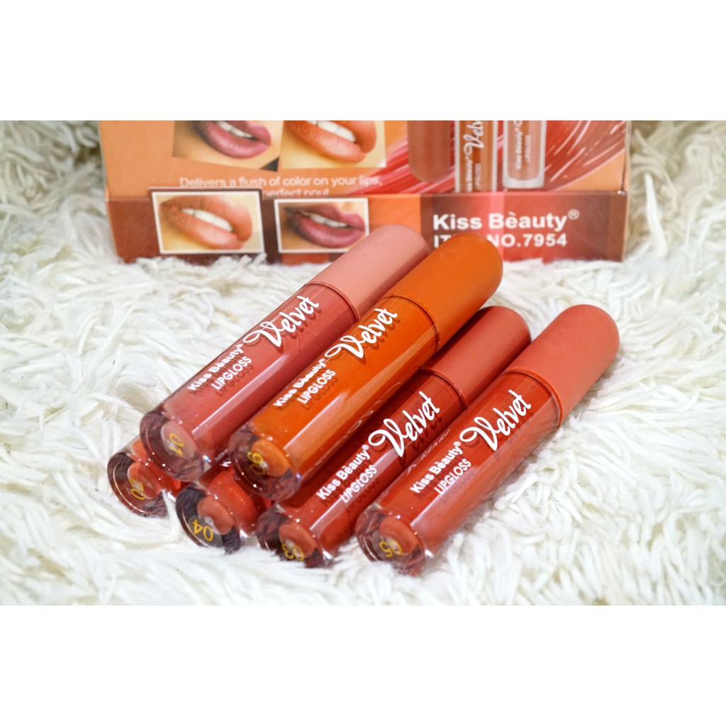 NEW (ECER) LIPCREAM KISS BEAUTY VELVET 7954 terbaru