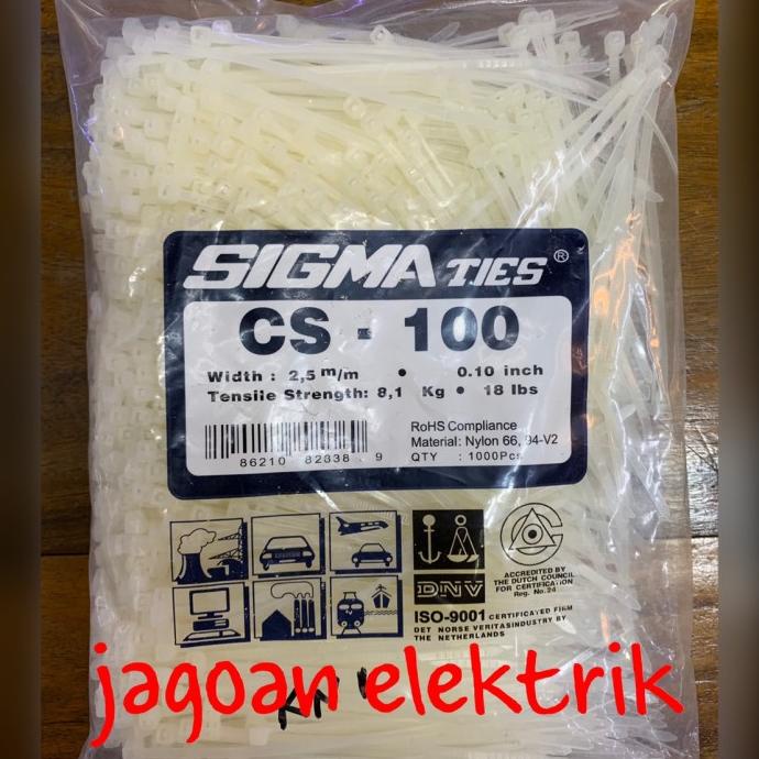 

Office & Stationery | Document Organizer | Kabel Tis / Cable Ties Cs-100 Putih Isi 1000 Pcs Sigma Original | Best Seller