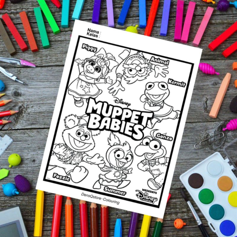 

Kertas Mewarnai Gambar Anak Tema Muppet Babies / Kertas Gambar (10 Lembar Gambar)