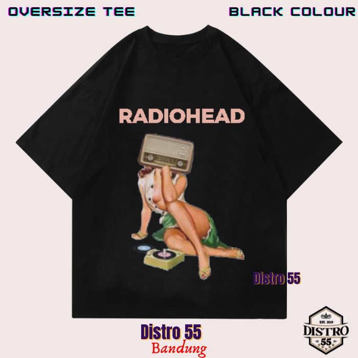 KAOS BAND RADIO HEAD VINTAGE T-SHIRT (OVERSIZED TEE) / TSHIRT  BAND RADIOHEAD / KAOS MUSIK RADIOHEAD