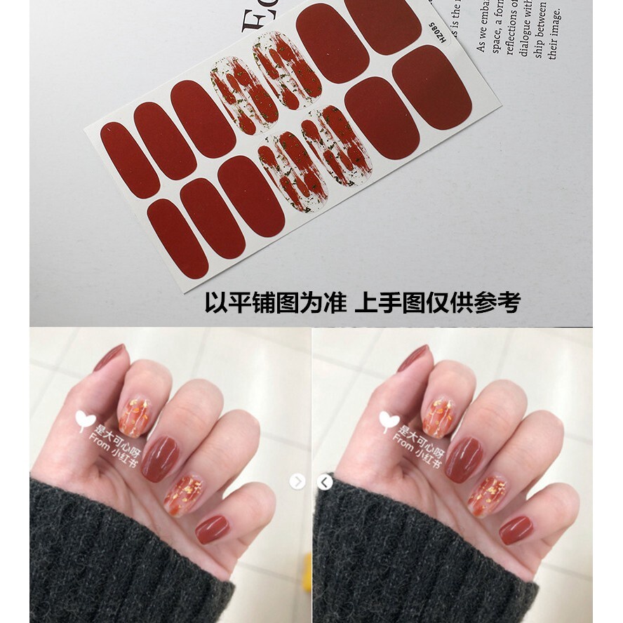 HZ Stiker Kuku Palsu 3d Bahan Akrilik Untuk Nail Art