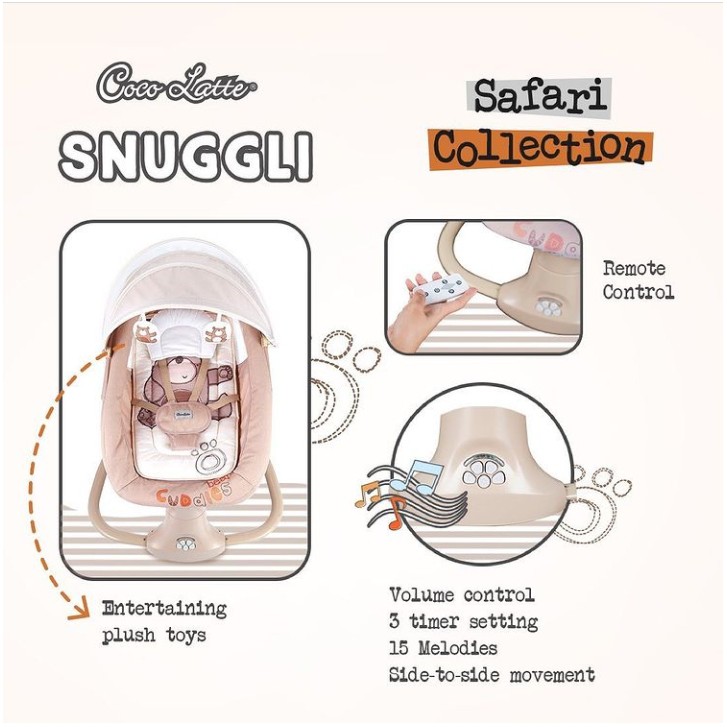 Cocolatte SNUGGLI Baby Swing - Bouncer bayi-4