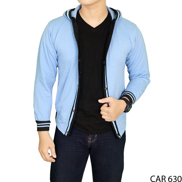 Cardigan Pria Distro Fleece Biru Muda – CAR 630