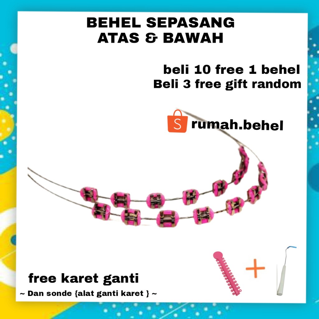 (BISA COD) PROMO MURAH MERIAH  BEHEL LEPAS PASANG (SEPASANG ) //FREE KARET DAN BONUS SONDE
