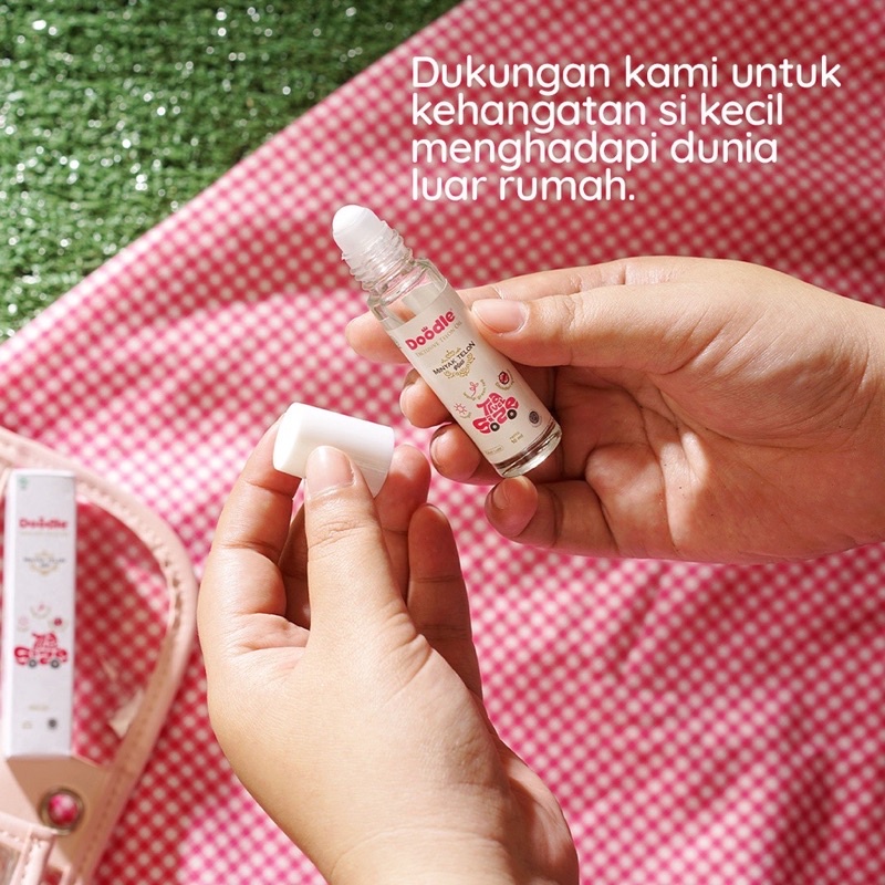 Doodle Minyak Telon Green Tea Roll On 60ml 100ml Minyak Telon Bayi Premium Anti Nyamuk Traveling Size Anti Masuk Angin