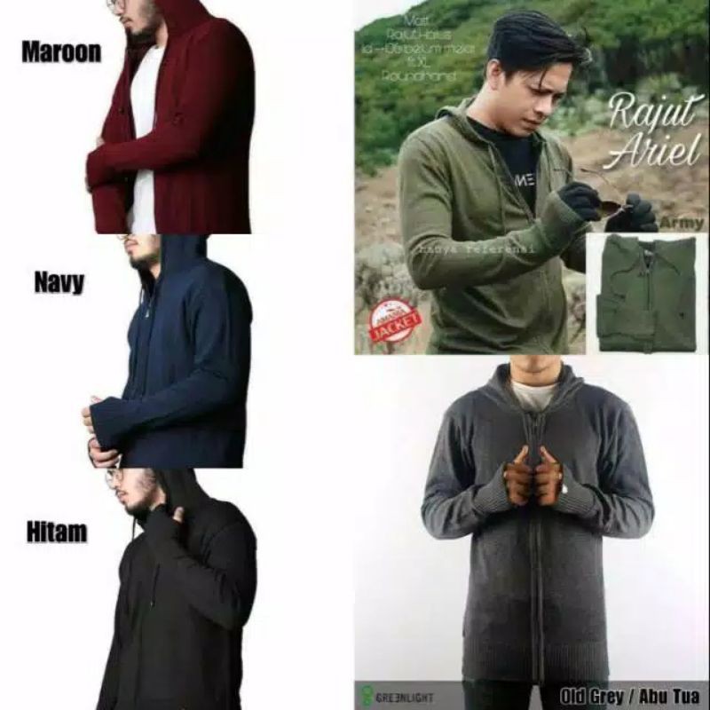 JAKET RAJUT PRIA ARIEL || JAKET RAJUT PRIA