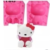 cetakan silikon puding coklat hello kitty kecil