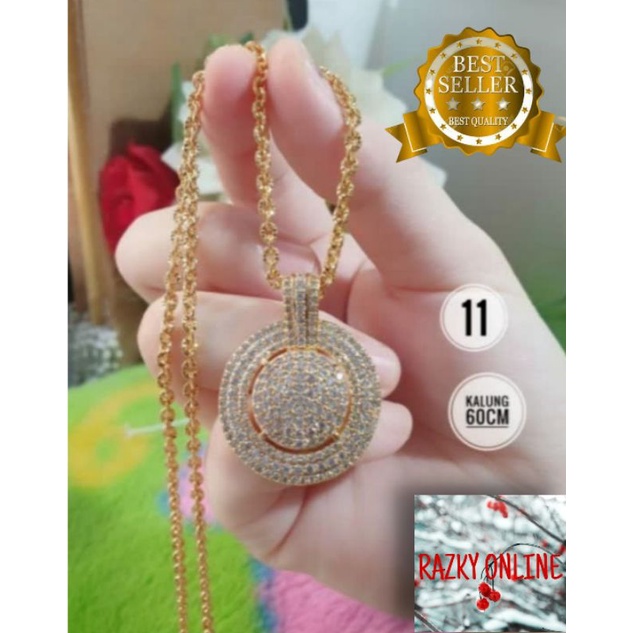 Kalung Nori Free Liontin Permata Panjang Kalung 60 cm Perhiasan Wanita Dewasa