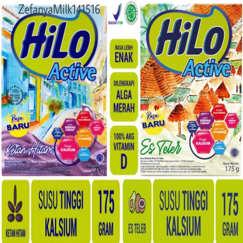 

Hilo Active Ketan Hitam 175 gr/ Hilo Active Es Teler 175gr - Susu Tinggi Kalsium