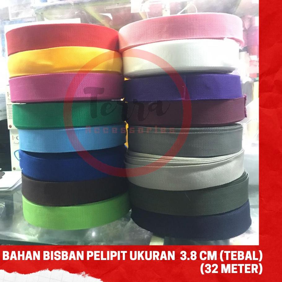 

Flash Sale - Tali Webbing Bisban Pelipit Ukuran 3.8 cm Tebal Variasi Warna 32 meter .,