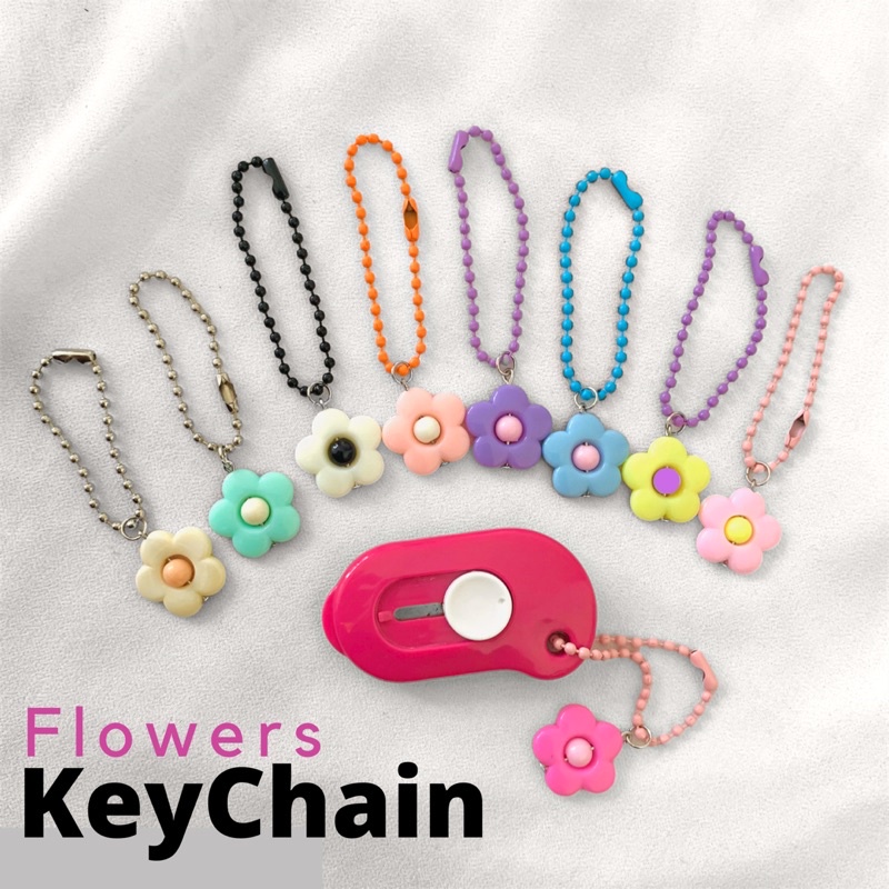Gantungan Kunci Keychain Gantungan Hp Bunga lucu simple