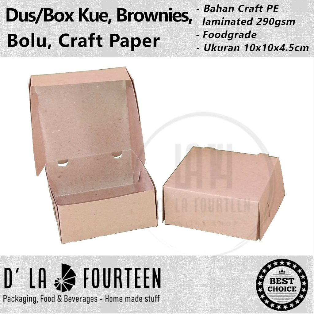 

Pesanan Campur Kraft 10x10x5 dan 20x20x5 dan 20x10x5 biasa masing2 10pcs