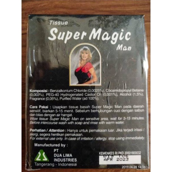 Tisu Tissue Lovers Sutra Magic Power Super Magic Man Hitam