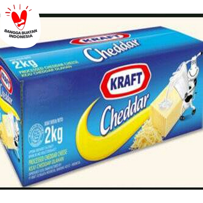 

Keju- Keju Cheddar Kraft -Keju.