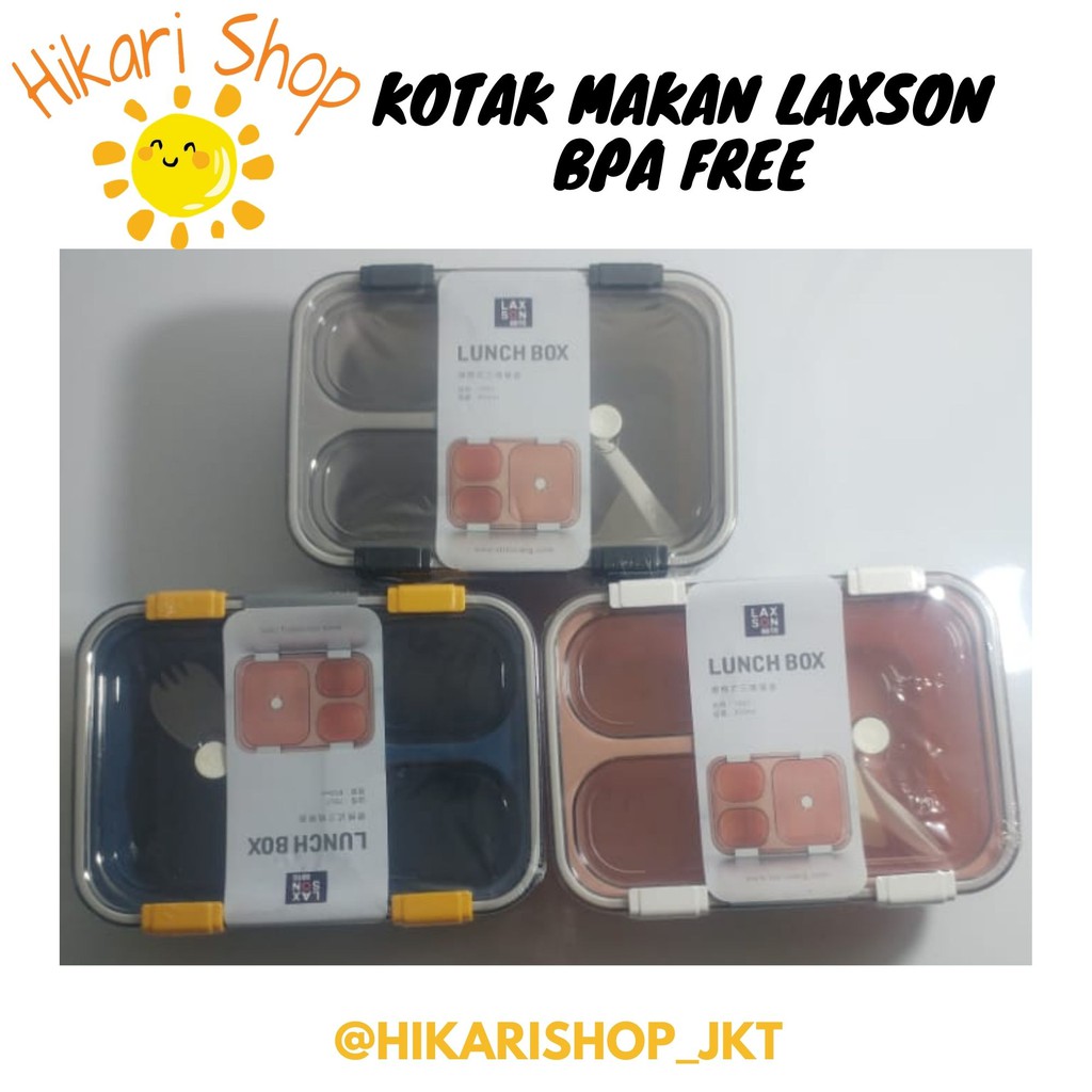 KOTAK BEKAL Laxson Lunch Box  makan LUNCHBOX Bekal Kantor BPA Free Rantang bekal kerja