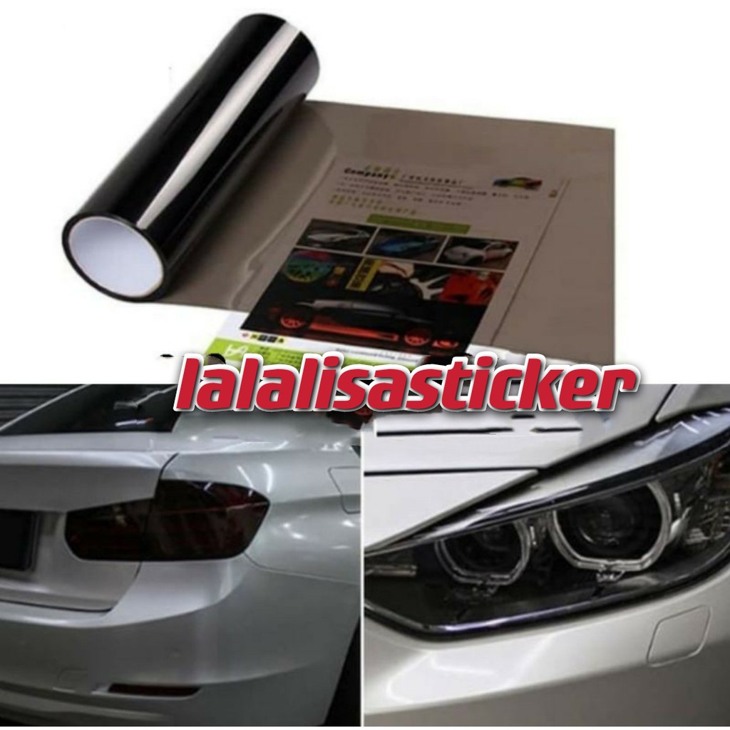 STICKER SKOTLET MOTOR SMOKE BLACK / SKOTLET HEADLAMP / STIKER TRANSPARAN HITAM /SKOTLET BENING HITAM
