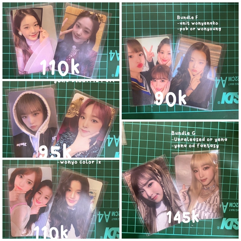 IZONE PHOTOCARD WONYOUNG YENA VIOLETTA COLORIZ BLOOMIZ ONEREELER