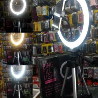 [TERMURAH] Ring Light LED 26CM 33cm 3warna RGB Beauty Vlog Selfie Ringlight tripod komplit free holder U make up (wajib order bubble)