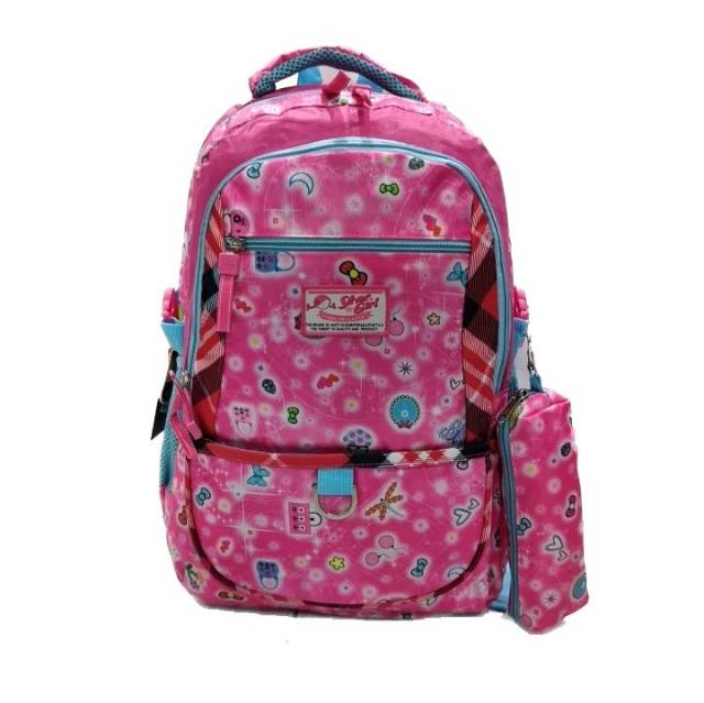 Tas ransel silver girl tas anak wanita alto impor &amp; tempat pensil