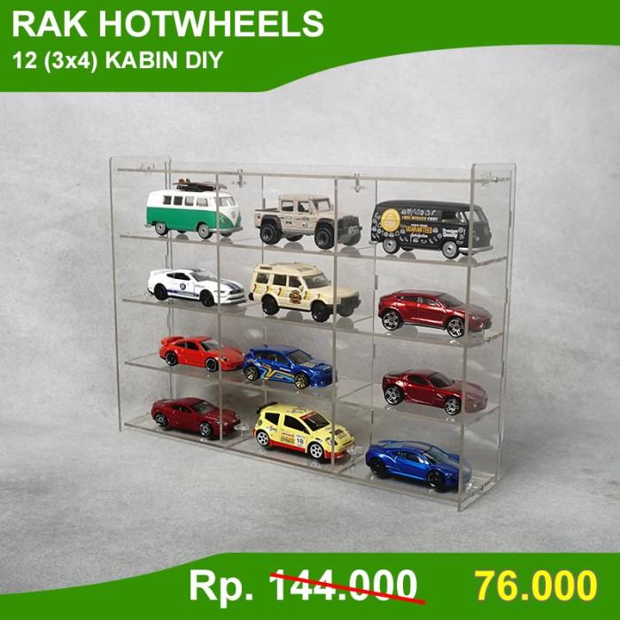 Ferna | Rak Display Hotwheel Diecast Tomica Bahan Akrilik Isi 12 D34