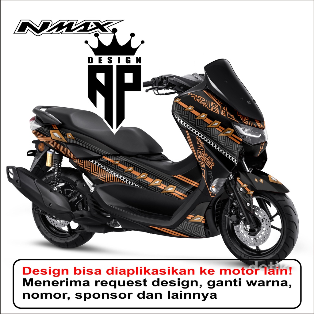 decal sticker nmax full body pcx dekal stiker all new atau lama free design black phanter wakanda