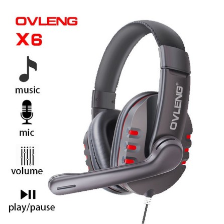 Ovleng X6 Stereo Gaming Headset Free Aux Splitter