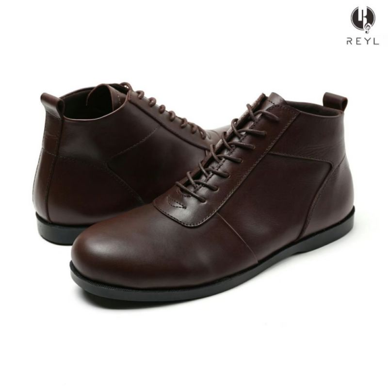 SEPATU BOOTS KULIT PRIA KLASIK - SSB X REYLMAN MAINTS BROWN ORIGINALSEPATU BOOTS KULIT PRIA KLASIK